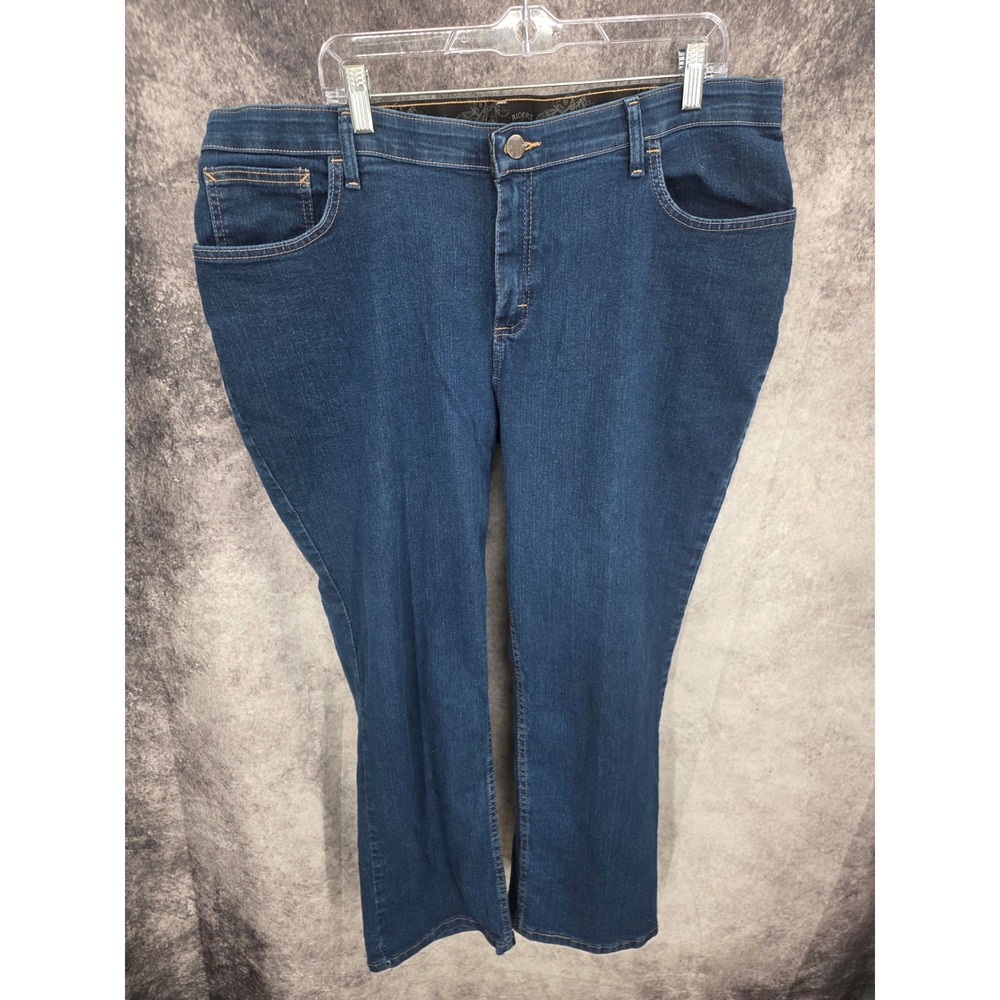 Riders By Lee Jeans Womens 20W Plus Blue Straight Leg Stretch Denim Everyday